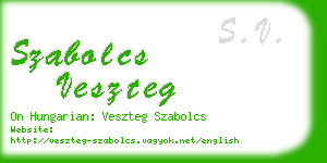 szabolcs veszteg business card